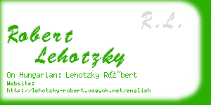 robert lehotzky business card